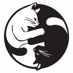 CIFbuy Yin Yang Cat Silhouette Aluminum Wall Art Zen Home Decor Holiday Gift(TikTok, temu pick-up service)