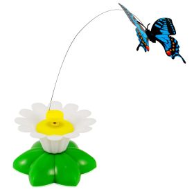 Cat Track Tower Toys 4-Layer Ball Track Interactive Cat Toys Electric Rotate Butterfly Birds (Option: CatToyButterflyGPCT1651)