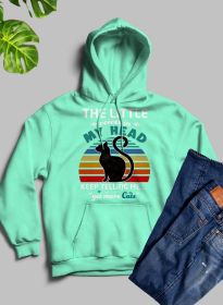 The Little Voices In My Head Keep Telling Me Get More Cats Hoodie (Color: Heather Prism Mint, size: medium)