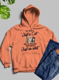 Tell Me Its Just A Cat Hoodie (Color: Heather Prism Peach, size: X-Large)
