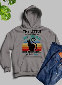 The Little Voices In My Head Keep Telling Me Get More Cats Hoodie (Color: Athletic Heather, size: large)