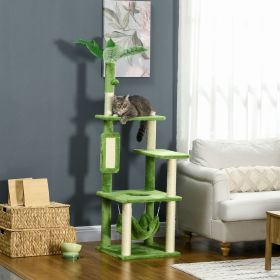 Cat Tree for Indoor Cats with Hammock (Option: Green-570x170x510 mm)